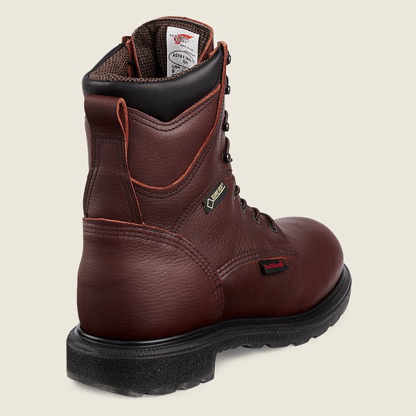 Red Wing Mens Work Boots - Supersole® 2.0 - 8-inch Insulated Waterproof Soft Toe - Burgundy - IEB475